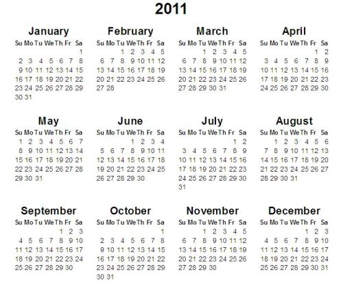 Click on Date to view Calendar. Feb. 28 - Mar 4, 2011 Click on Date to view Calendar. Feb. 28 - Mar 4, 2011