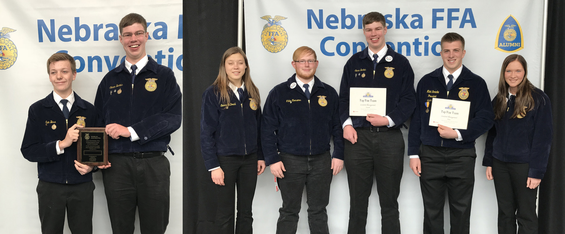 JCC award winners pictured at 2018 State FFA