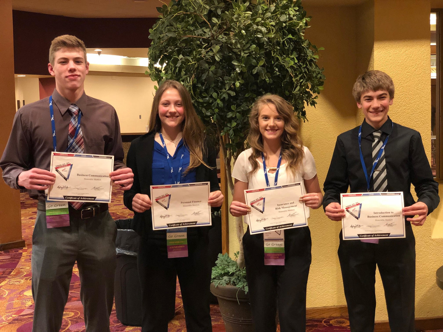 Eli Waring, Saylor Rother, Calvin Antholz and Haley Beethe (Top 4% Honorable Mention)