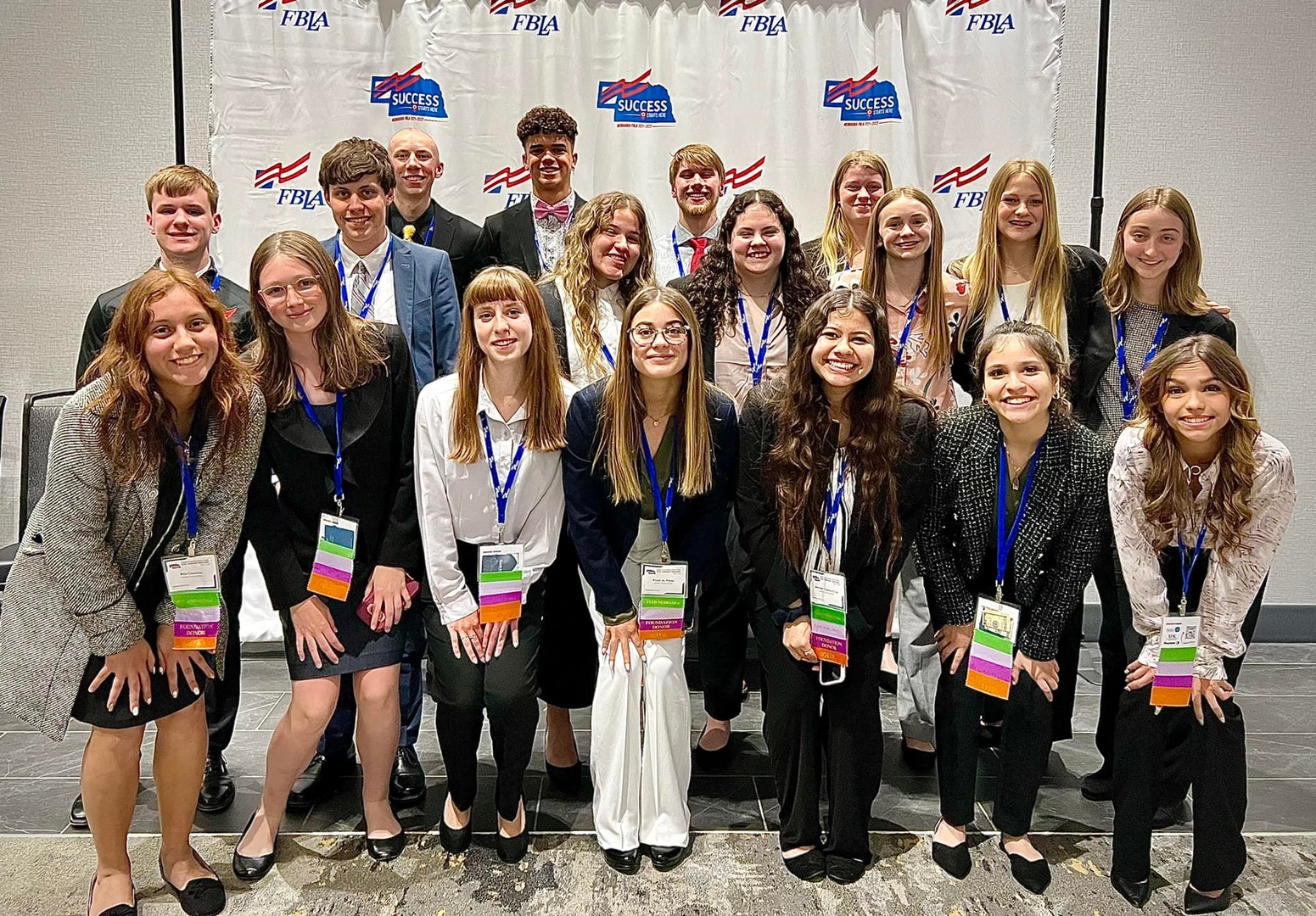 Group photo of JCC FBLA at State 2022