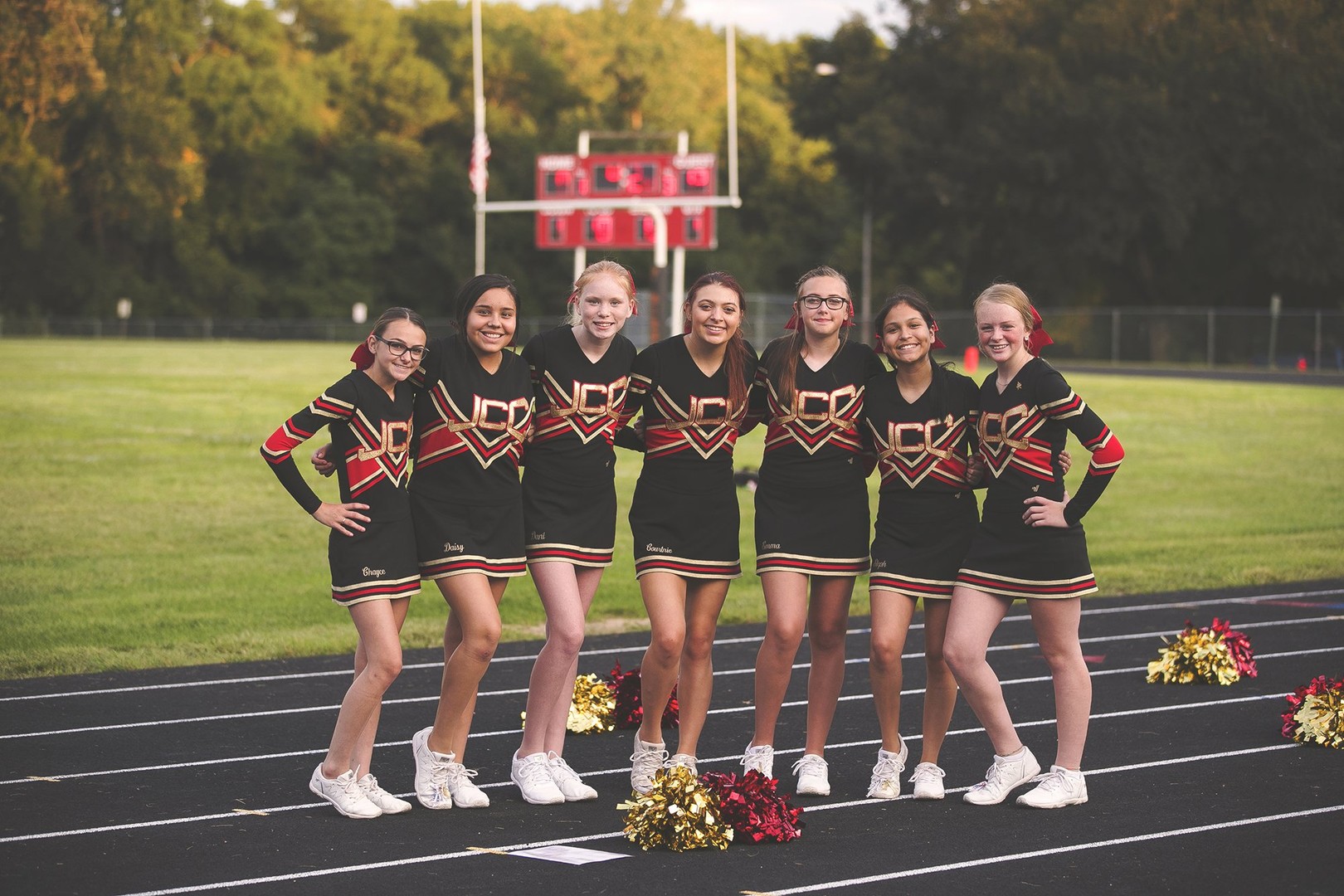 JCC Cheerleaders from 2019-20