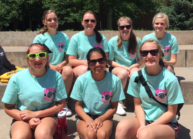 JCC Cheerleaders at UNK Cheer Camp 2016 - Day 1