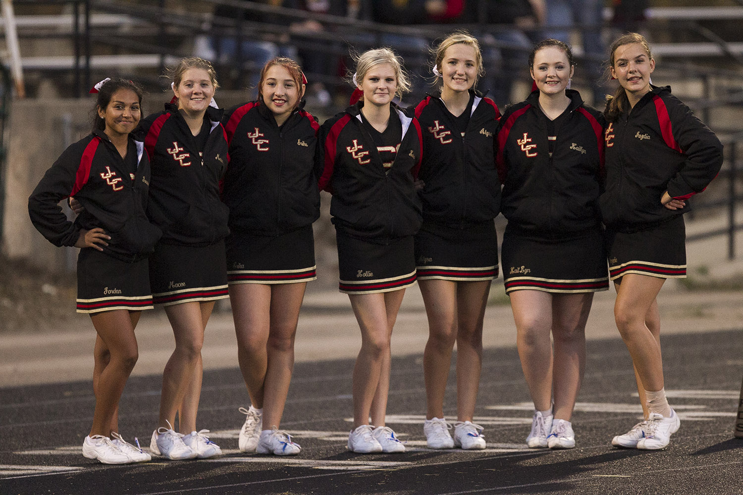Johnson County Central Cheerleaders from 2016-17