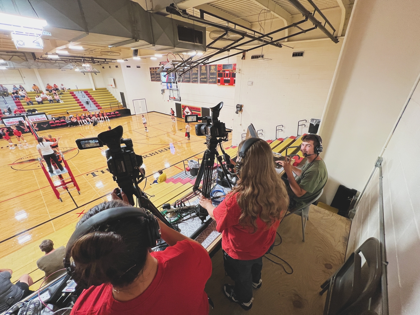 JCC Striv Crew working at a volleyball game