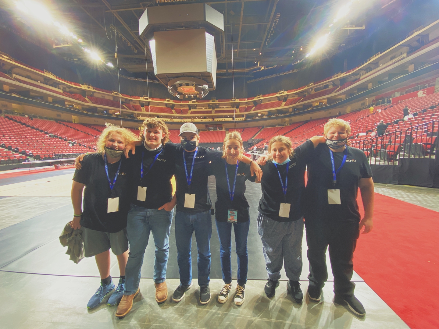 JCC Striv Crew at Pinnacle Bank Arena for State Volleyball