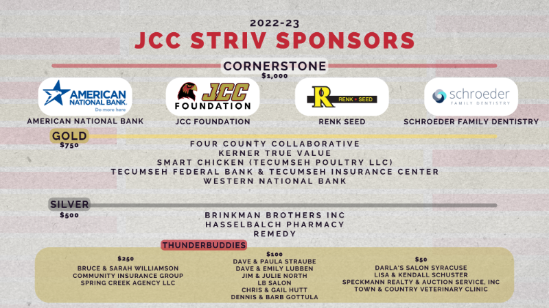 Johnson County Central - JCC Striv Sponsorships