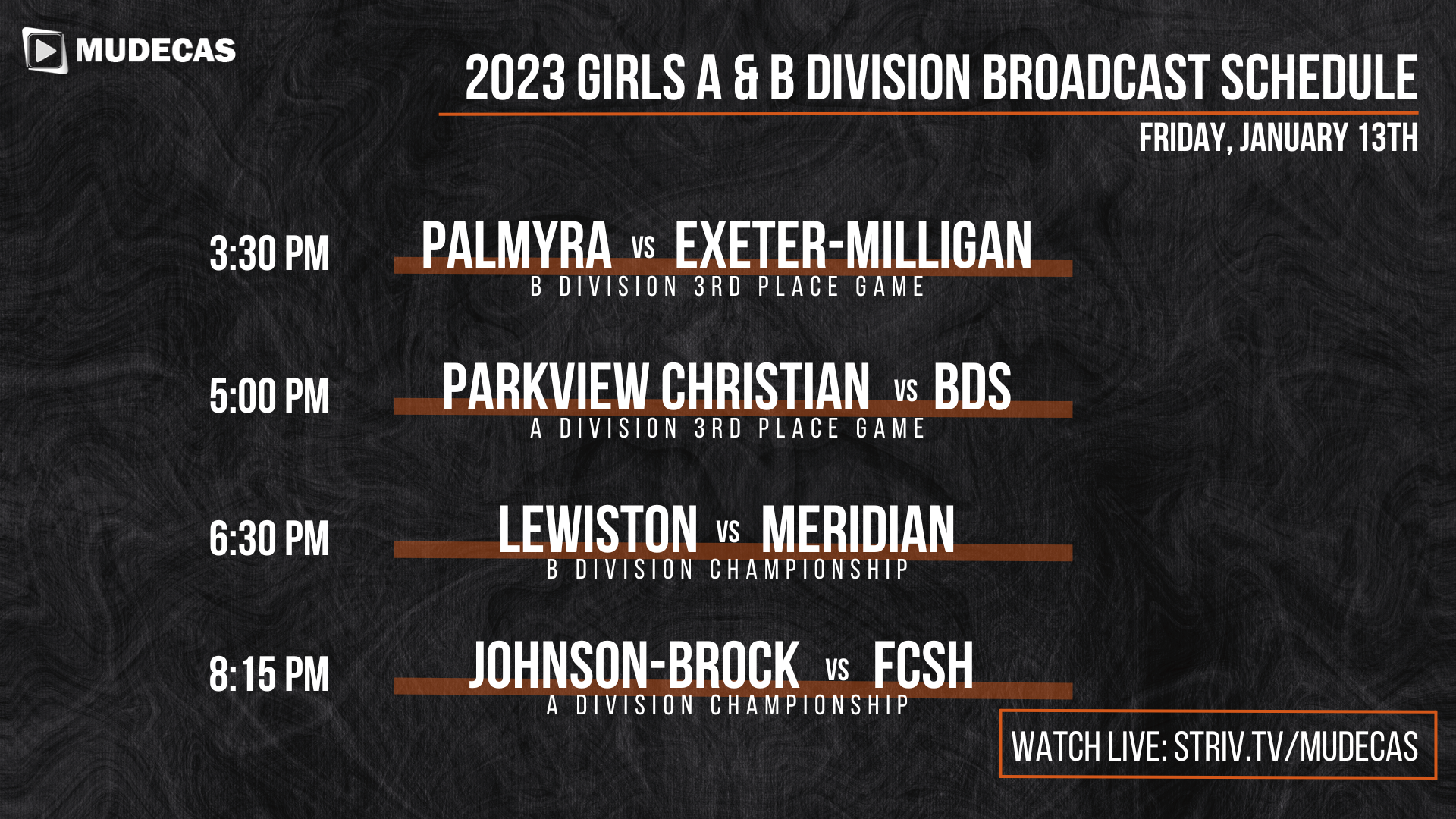 Girls Broadcast Schedule