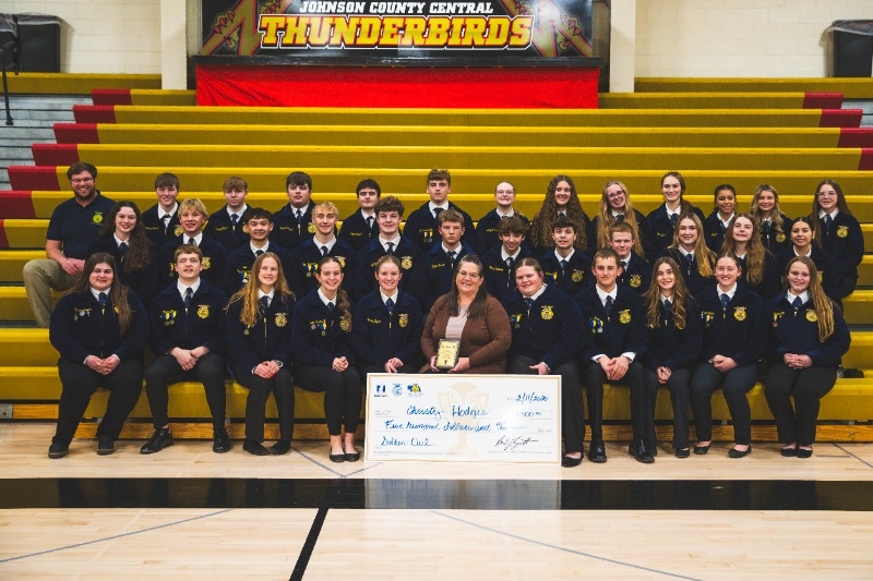 JCC FFA Chapter with Advisor Christy Hodges - Golden Owl Award Finalist